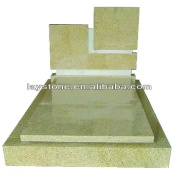 Memorial light green granite headstones monuments