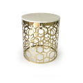 Brass stainless steel marble reception small coffee table