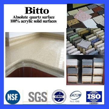non-porous satin sheen quartz stone slab for countertop