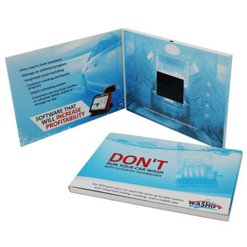 2.4-inch Advertising Brochures with Video in Print, Customized Design Welcomed, 128MB, USB Charge