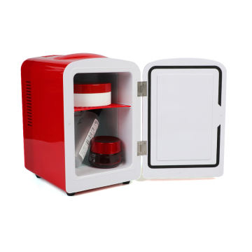 Portable 4 Liter Mini Fridge for Skincare and Beverages - 110V/12V AC/DC