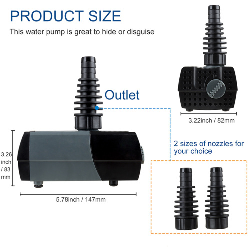 Submersible High Quality HSUP-2100 Water Aquarium Pond Pump