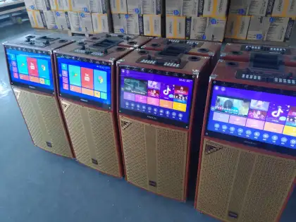 15 Inch Video CD Speaker with Stage Dancing Audio Trolley for Outdoors