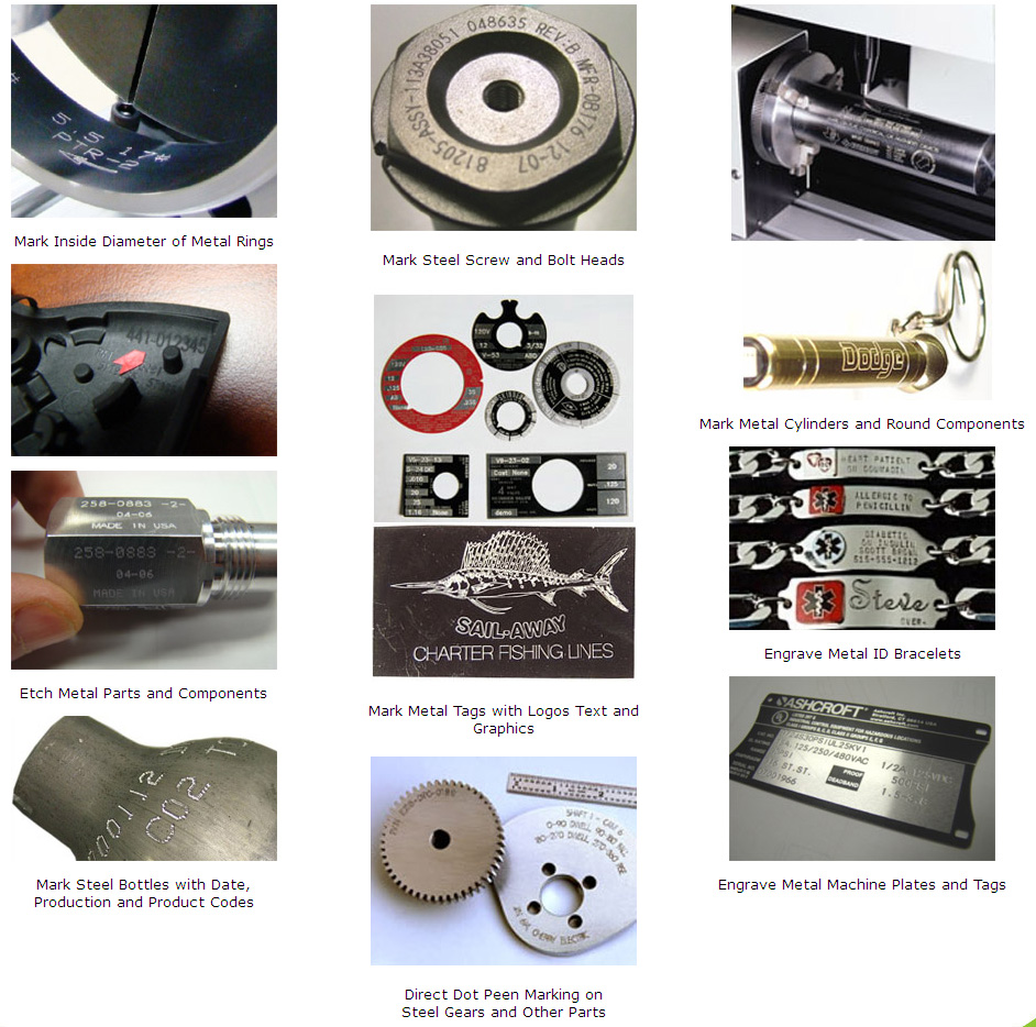 Pneumatic Metal Engraving Machine samples