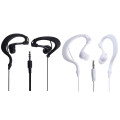 Ejecución de auriculares deportivos con cable en la oreja con gancho para la oreja