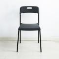 metal chair black KD stack