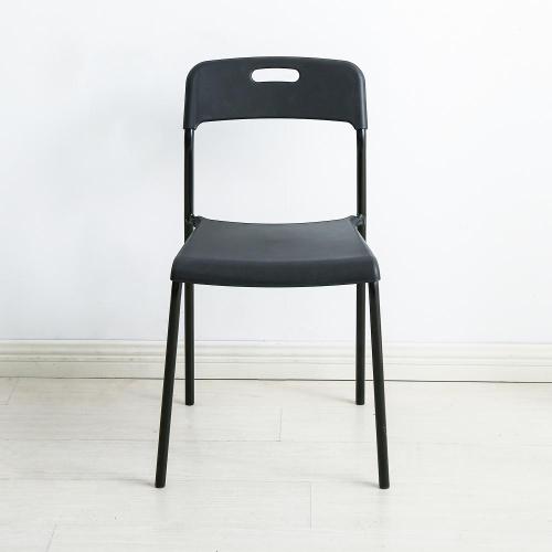 silla de metal negro KD stack