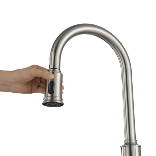 Pull Out Kitchen Faucet single handle 304# Stainless steel Kitchen faucet Manufactory