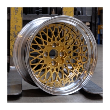 Custom Forged 5x120/5x130 Wheels 15-19 Inch Mesh Design Gold Wheel Rim for BMW/Porsche/VW/Honda