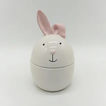 Rabbit Face Ceramic Storage Pot