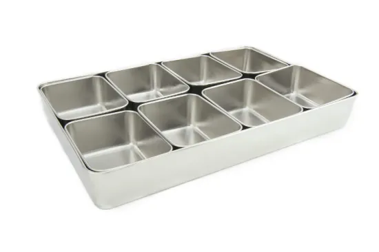 8 Compartment Stainless Steel flavor Seasoning Box