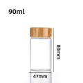 Airtight Glass Bottles with Bamboo Lid for Spices