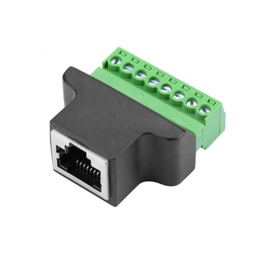 RJ45 Female to Screw Terminal 8 Pin Ethernet Adapter for CCTV DVR