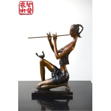 Modern Small Copper Female Arts Sculpture For Indoor Decorati