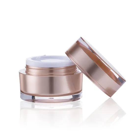 wholesale 10g 15 g 30 g 50 g plastic glass round container jars acrylic gold for cosmetic creams