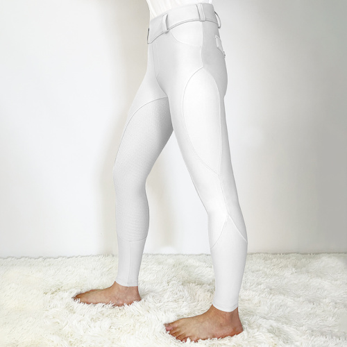 White Kid Equine Breeches Moisture Wicking Tights