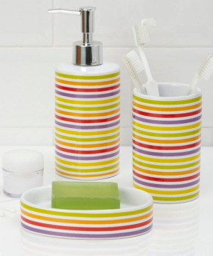 Erainlife Houseware Factory ERCE-0015 Colourful elegance style Round ceramic bathroom set