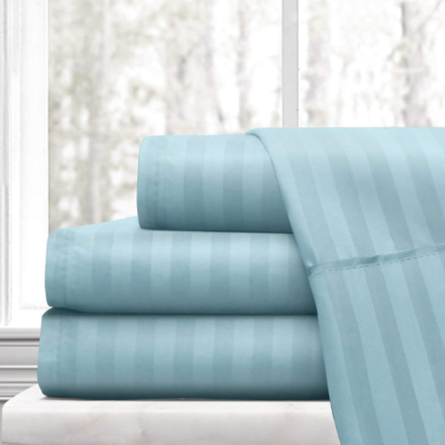 Cotton 1cm Stripe Bed Sheet 300TC