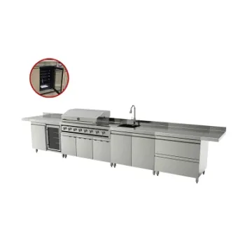 New Design Smoker Barbecue Grill Outdoor Kitchen Stainless Steel Small Kitchen Cabinet