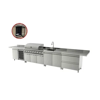 New Design Smoker Barbecue Grill Outdoor Kitchen Stainless Steel Small Kitchen Cabinet
