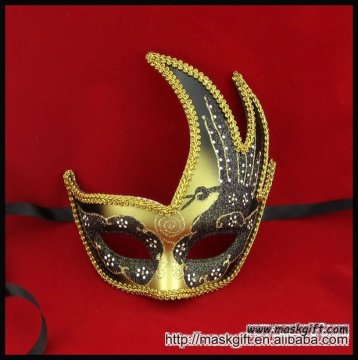 Adult carnival party mask in black/gold wholesale sex mask