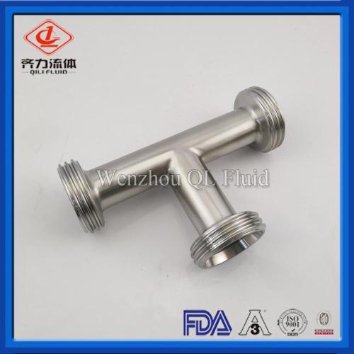 Stainless Steel Sanitary Fittings Equal Tee Thread End