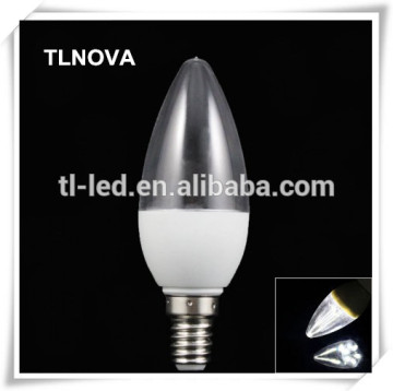 LED Candle Light E14/E27/B22 3W, LED Candle Light Milk or Clear cover CE Rohs FCC