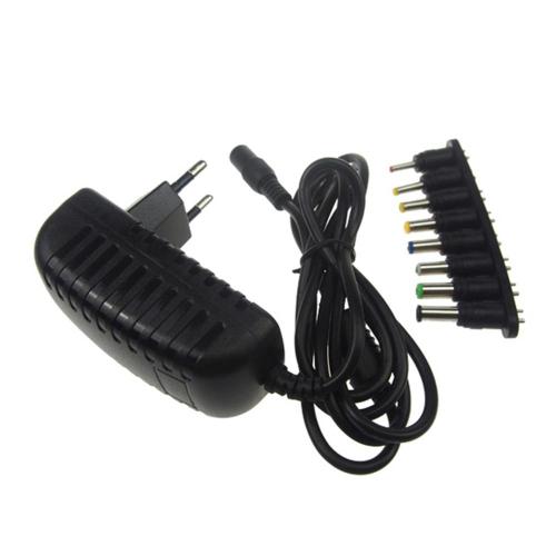 Adaptador de cargador de pared portátil 24W-12V-2A con puntas de 8-DC