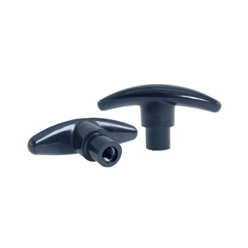 High Quality Lathe Accessories: Black Plastic Female Brass Screw T-Shape Bakelite Knob