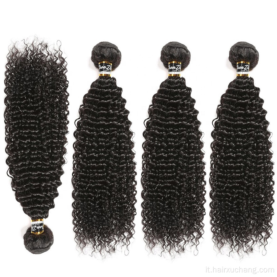 Virgin 100% Venditori di tracce umani curly Rurly Venditori afro brasiliana grezzo grezzo arricciatura al 100% estensioni di capelli remy bundle a buon mercato
