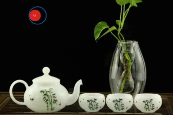 Hot Sale Milk Glass Teaware of Chinese Style
