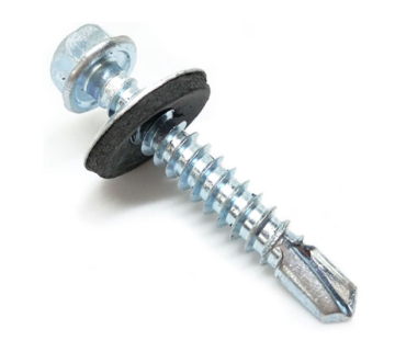 Flange self drilling screw EPDM steel bonded washer
