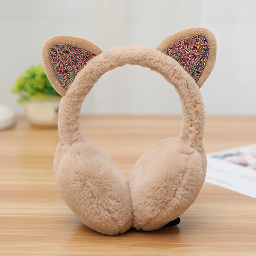 Warm Unicorn Headphones for Girls Winter Fur Ear Muffs For Women Winter Accessories Ear Cover Warmers Women Christmas Headband
