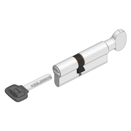 Knob pin inside pin lock cylinder