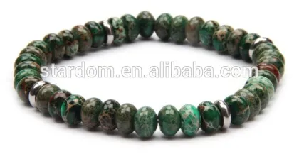 Fashion and trendy men's beaded bracelet imperial stone