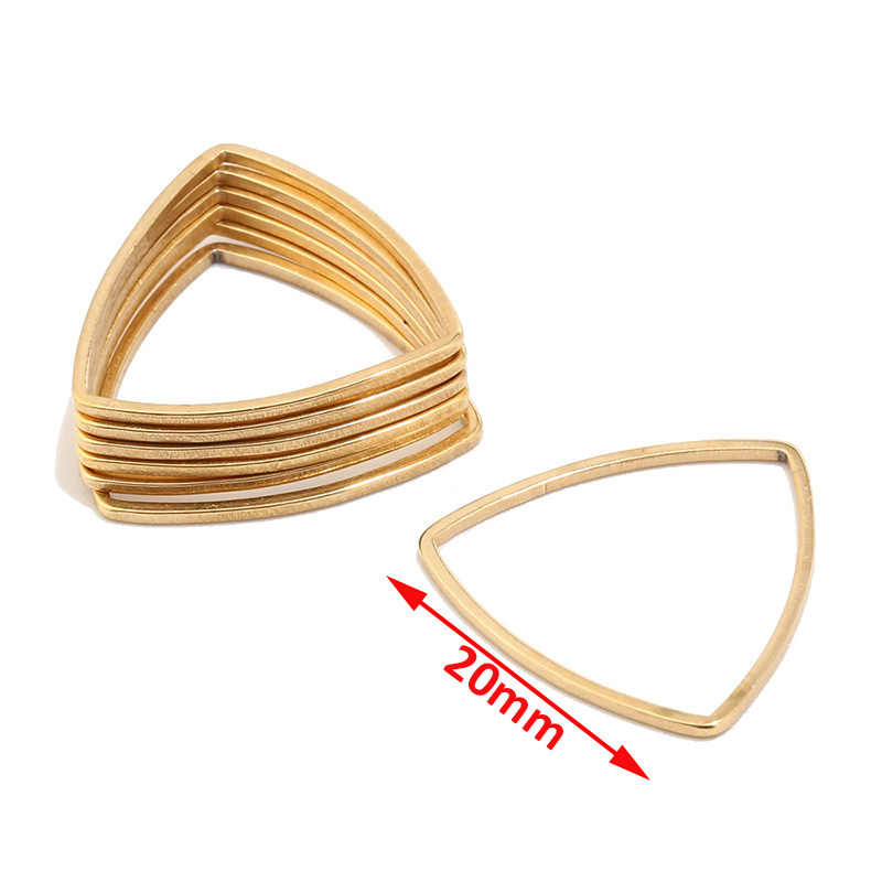 10pcs/lot Stainless Steel Gold Tone 25X18mm Moon Links Connectors Jewelry Accessories for Earring Making
