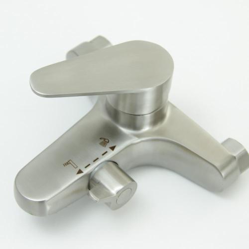 Silver Chromed Brass Single Handle Bathroom Shower Faucet