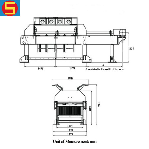 Digital Jacquard Weaving Air Jet Loom 6912 ganchos