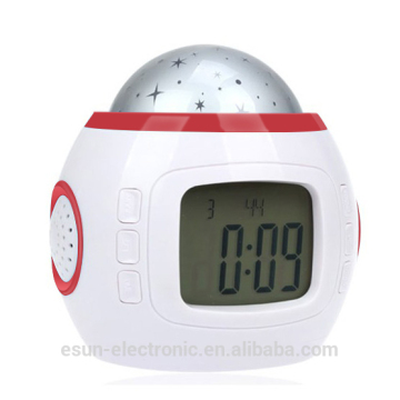 Big discount! Star light desk digital projection talking alarm clock desk musical clock with time and date