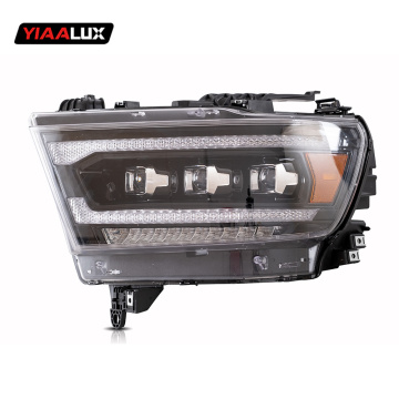 High Quality LED 3-Lens Headlights for Dodge RAM 19-Up