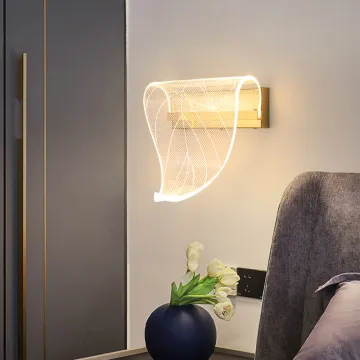 Modern Nordic LED Acrylic Gold Leaf Wall Light