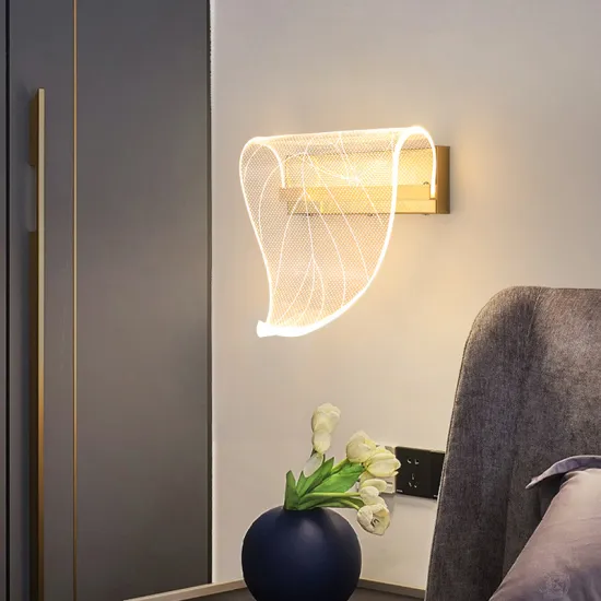 Modern Nordic LED Acrylic Gold Leaf Wall Light