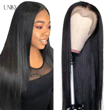 100% HUMAN HAIR 30 Inch Straight 4x4 13x4 Transparent Lace Highlight Human Hair Wigs 12a Virgin human Hair HD Full lace Wig