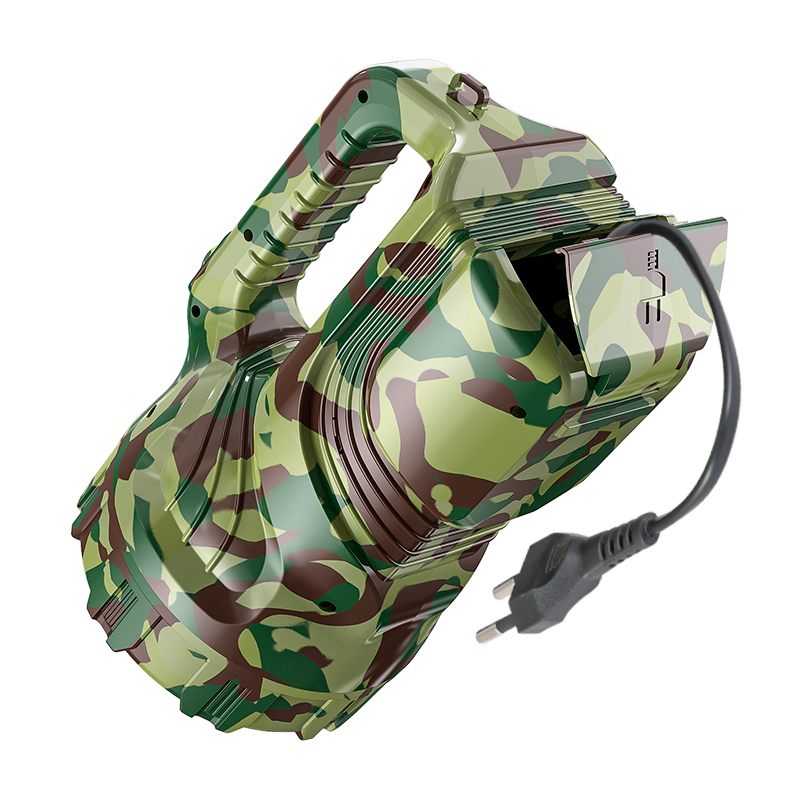 Portable Built-in Hidden Plug LED Rechargeable Searchlight