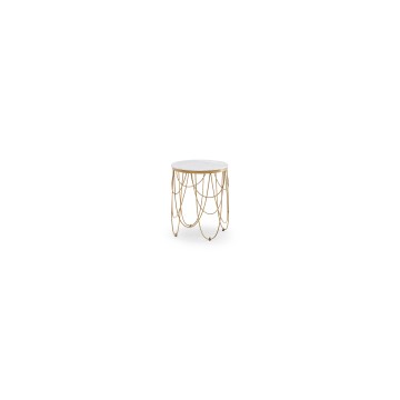 Moda simples sala de estar de mármore mesa lateral