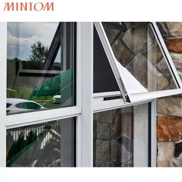 Mintom Custom Design Outswing Exterior Waterproof Double Glazing Aluminum Awning Window