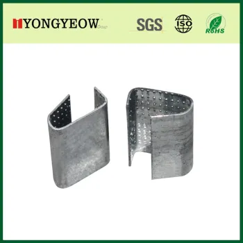 manual packing metal serrated pet strap clips