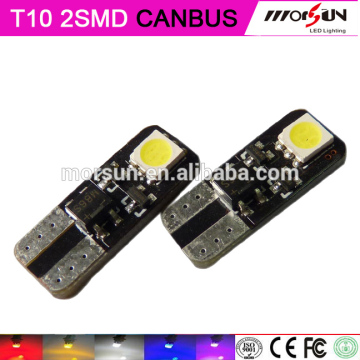 T10 2 leds 5050SMD canbus car led light, error free le car bulbs, T10 led lamp