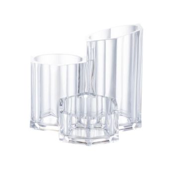 Transparent 3-Layer Lattice Acrylic Eyebrow Pencil Holder: A Multi-Functional Cosmetic Storage Box