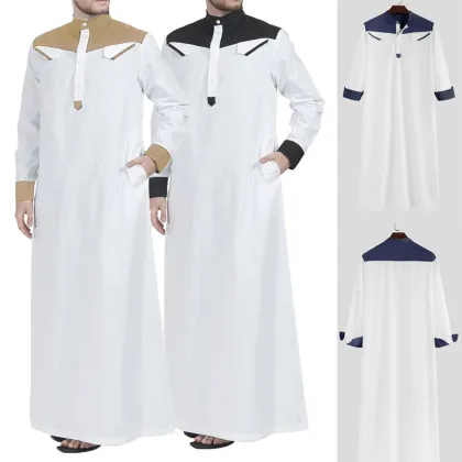 Wholesale Islamic Muslim Clothing: 2024 Latest Ethnic Thobe for Men